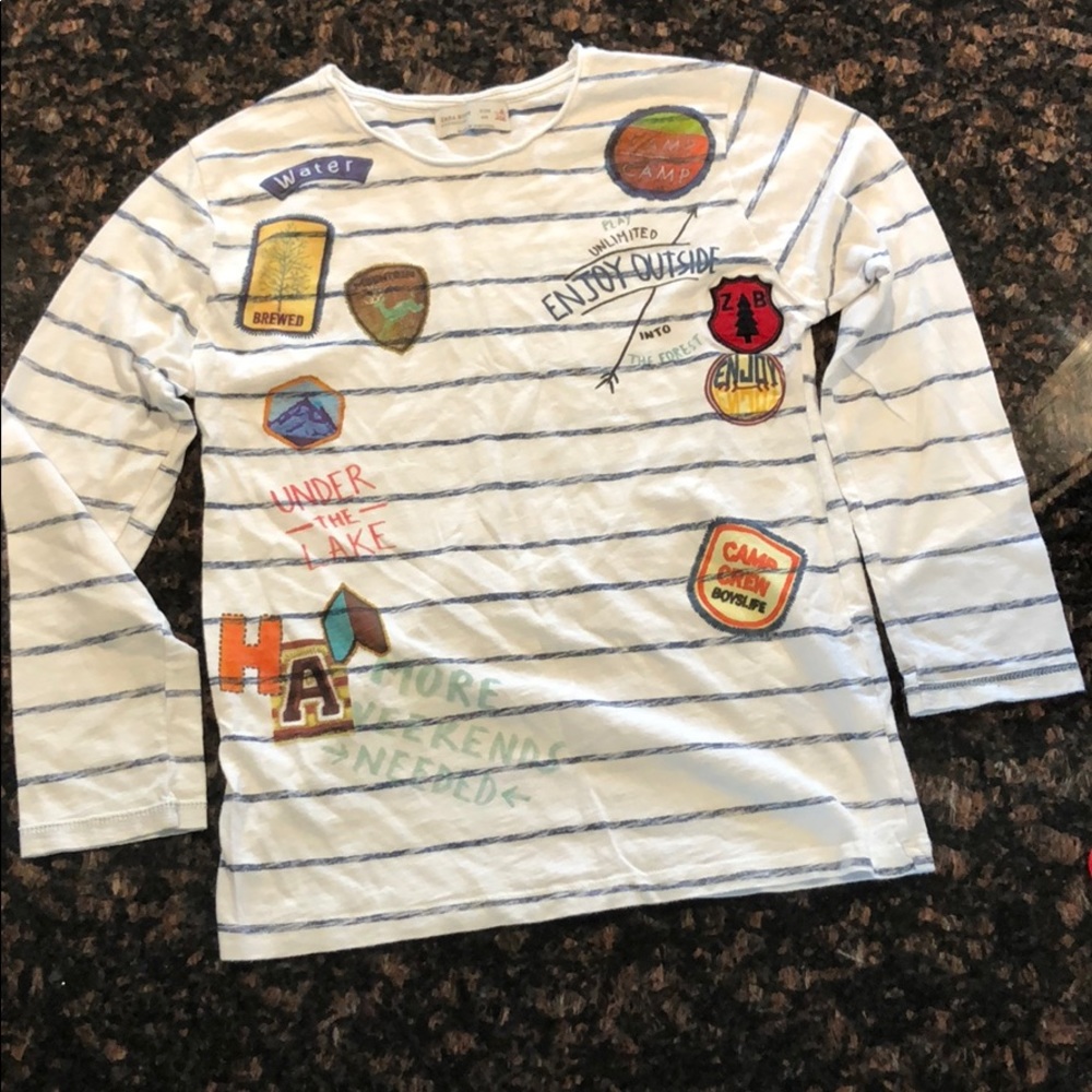Zara long sleeve graphic t-shirt